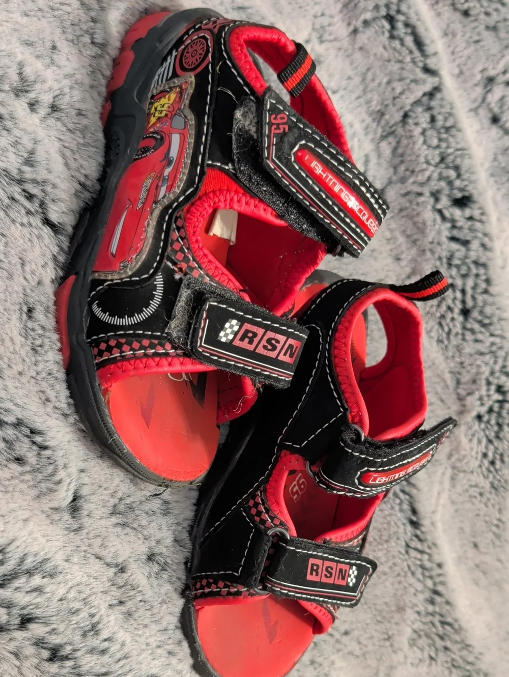Disney McQueen Kids Racing Sandals - Red and Black  - Light Up